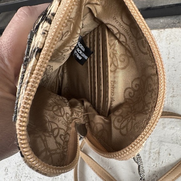 NWT‎ Enzo Angiolini Crossbody Phone Wallet Bag Snake Camel Print - Picture 6 of 9